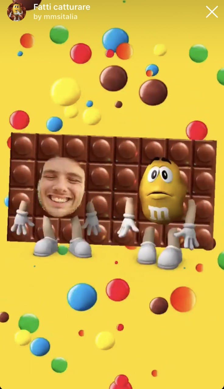 Augmented reality effect-MMs Italia