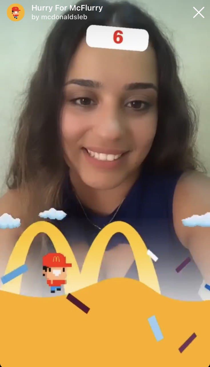 Augmented reality effect-McDonalds Leb